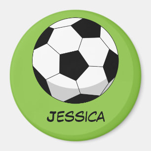 Aimant Cartoon Soccer Ball Add Your Name