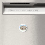 Aimant Cartoon souriant Rhino (In Situ (Lave-vaisselle))