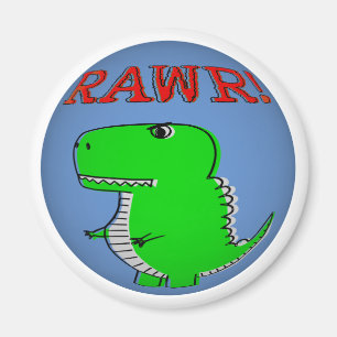 Aimant Cartoon T-Rex RAWR mou et en colère