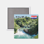 Aimant Cascade dans le Parc national de Krka - Dalmatie,  (Recto/Verso)