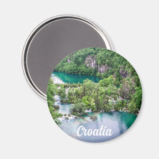 Aimant Cascade de cascade dans le parc des lacs Plitvice, (Recto/Verso)