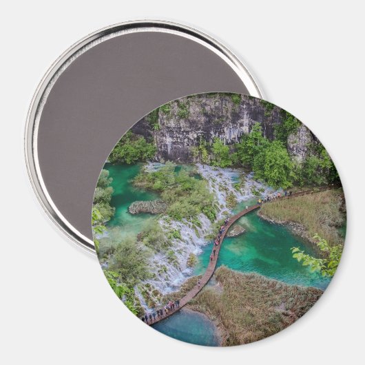 Aimant Cascade de cascade du parc des lacs Plitvice (Recto/Verso)