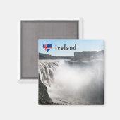 Aimant Cascade de Dettifoss dans le parc national de Vatn (Recto/Verso)