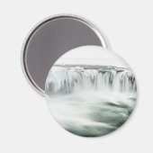 Aimant Cascade de Godafoss, hiver, Islande (Recto/Verso)