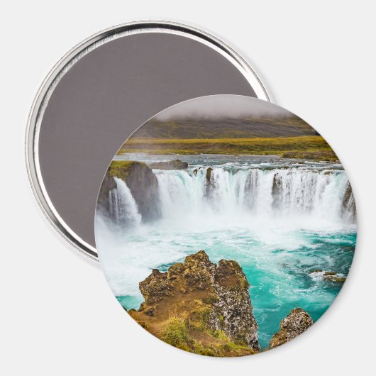 Aimant Cascade de Godafoss, Islande (Recto/Verso)