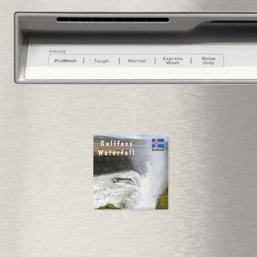 Aimant Cascade de Gullfoss - sud-ouest de l'Islande (In Situ (Lave-vaisselle))