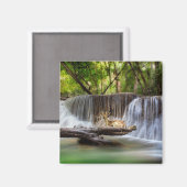 Aimant Cascade d'Erawan avec des cerfs relaxants (Recto/Verso)