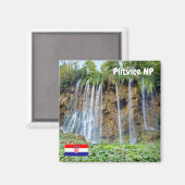 Aimant Cascades dans le Parc National de Plitvice - Croat (Recto/Verso)