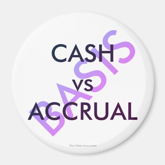 Aimant "CASH vs ACCRUAL" (Devant)