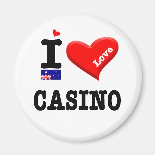 Aimant CASINO - I Love (Devant)