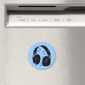 Aimant Casque avec notes musicales pour bébé en bleu (In Situ (Lave-vaisselle))