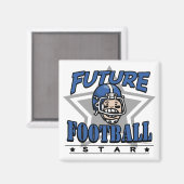 Aimant Casque bleu étoile de football (Recto/Verso)