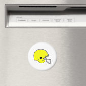 Aimant casque de football jaune (In Situ (Lave-vaisselle))