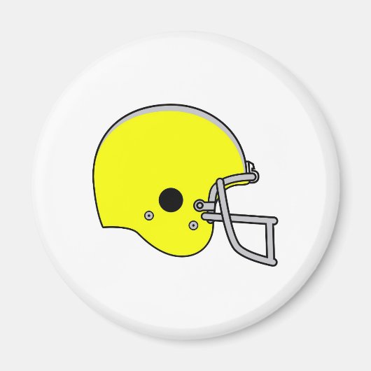 Aimant casque de football jaune (Devant)