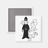 Aimant Casque de l'horloge du policier (Recto/Verso)