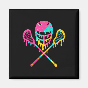 Aimant Casque Lacrosse Lâcheuse Casque Crème de glace Bât