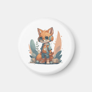 Aimant Casque pour bébé fox amusant