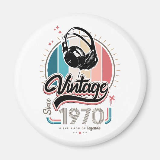Aimant Casques vintages depuis 1970 (Devant)