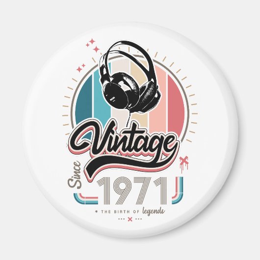 Aimant Casques vintages depuis 1971 (Devant)