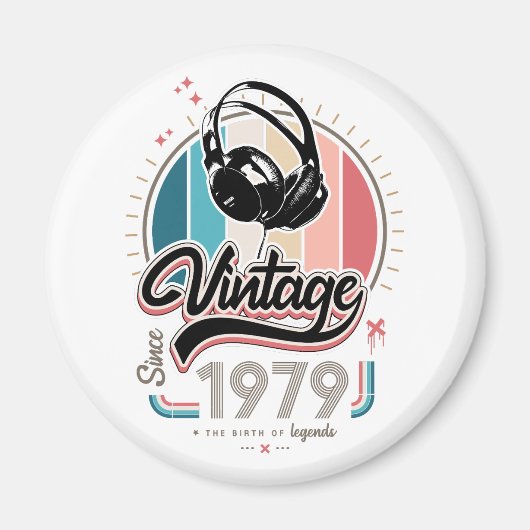 Aimant Casques vintages depuis 1979 (Devant)