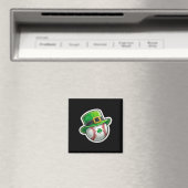 Aimant Casquette de baseball de la Saint-Patrick Lucky Sh (In Situ (Lave-vaisselle))