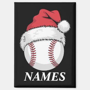 Aimant Casquette de Baseball de Noël personnalisée avec n