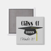 Aimant Casquette De Diplôme Et Tassel Je L'Ai Fait Mignon (Recto/Verso)