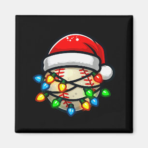 Aimant Casquette de Père Noël Baseball Enfant Noël Lumièr