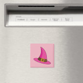Aimant Casquette de sorcière rose (In Situ (Lave-vaisselle))