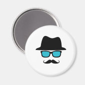 Aimant Casquette lunettes Moustache (Recto/Verso)