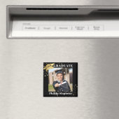 Aimant Casquette photo noir diplômé Étoiles votre couleur (In Situ (Lave-vaisselle))