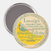 Aimant Casquette vintage de bouteille de lait (Recto/Verso)