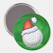 Aimant Casquettes de Noël à la balle de golf (Recto/Verso)