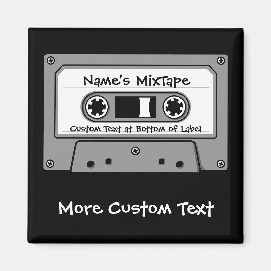 Aimant Cassette audio Grey (Devant)