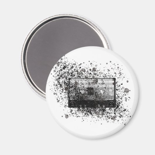 Aimant Cassette audio rétro (Recto/Verso)