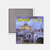 Aimant Castel Sant'Angelo et Pont, Rome, Italie (Recto/Verso)