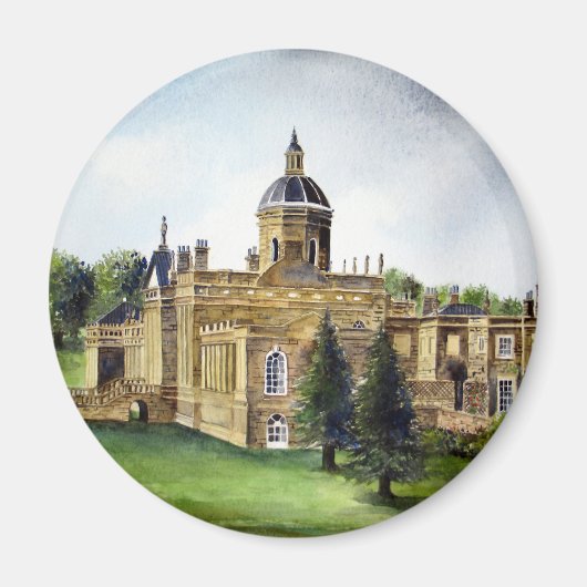 Aimant Castle Howard North Yorkshire Watercolor Peinture (Devant)