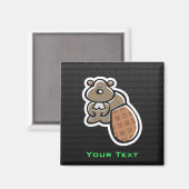 Aimant Castor mignon ; Élégant (Recto/Verso)