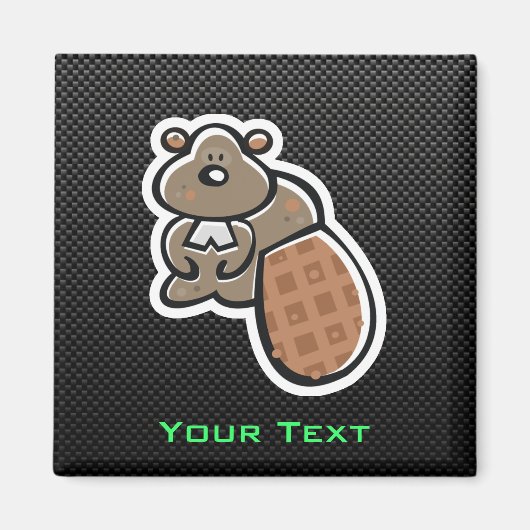 Aimant Castor mignon ; Élégant (Devant)