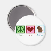 Aimant Castors Peace Love (Recto/Verso)