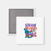 Aimant Cat Art Real Men Love Cats (Recto/Verso)