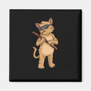 Aimant Cat Bassoonist Cadeaux Hommes Jazz Musique Cat Bas