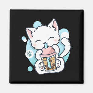 Aimant Cat Boba Tea Bubble Tea Kawaii Anime Japanese Neko