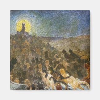 Aimant Cat City par l'artiste Théophile Steinlen