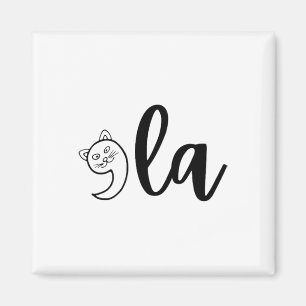 Aimant Cat Comma La Pour Président Cat Lady Amoureux de l