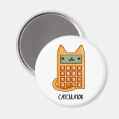 Aimant Cat-culator Funny Calculator Pun (Recto/Verso)