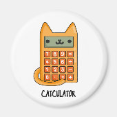 Aimant Cat-culator Funny Calculator Pun (Devant)
