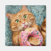 Aimant Cat Eating Donut (Devant)