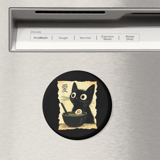Aimant Cat eating ramen  (In Situ (Lave-vaisselle))