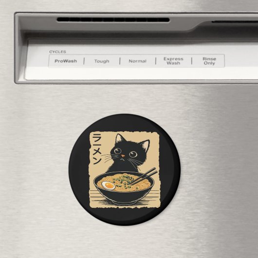 Aimant Cat eating ramen (In Situ (Lave-vaisselle))